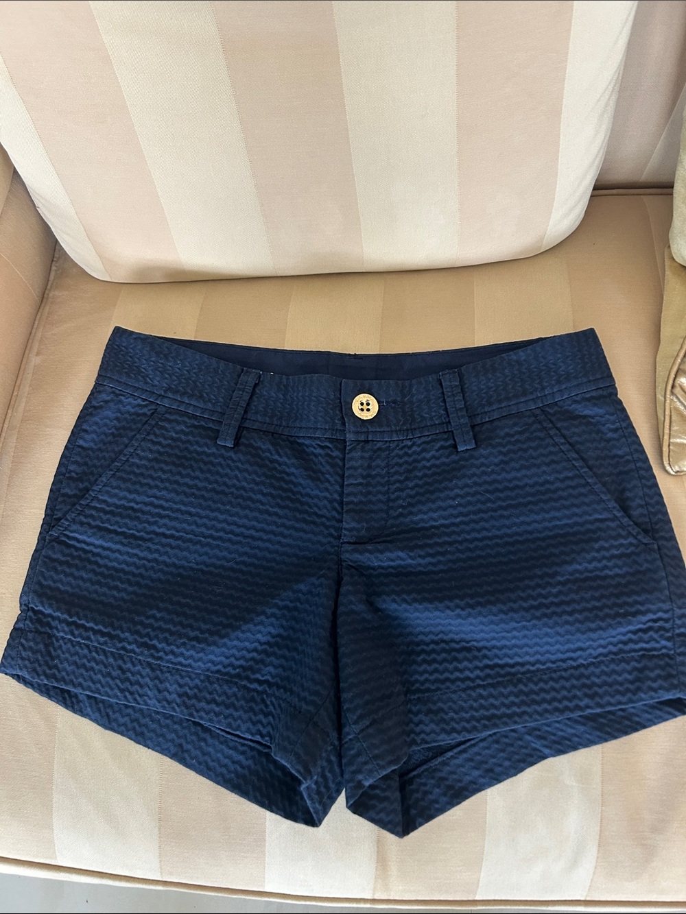 Lilly Pulitzer Navy Textured Shorts